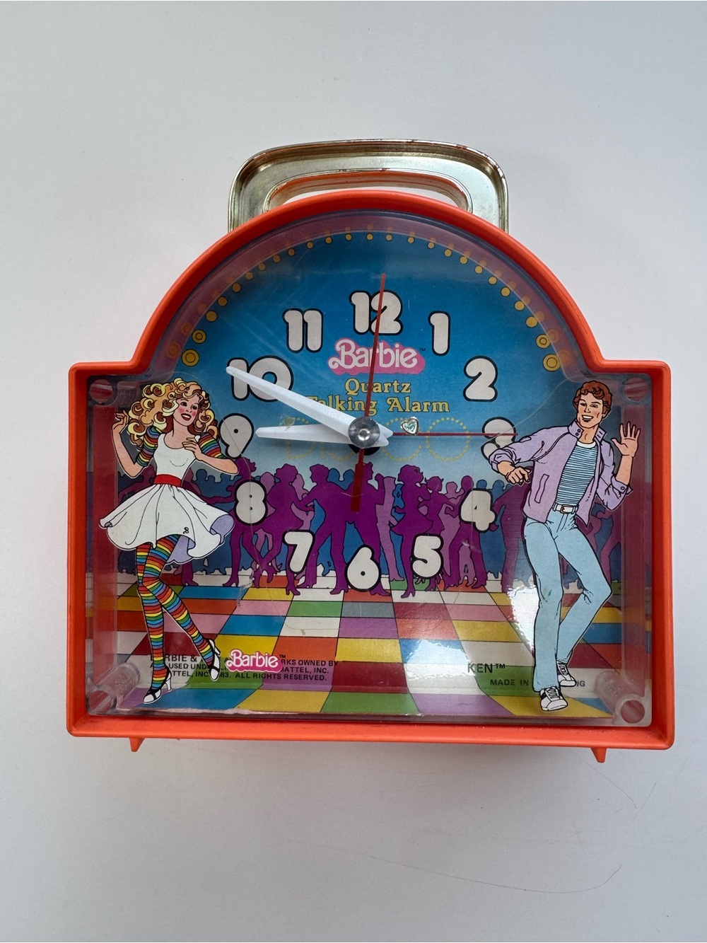 1983 Vintage Barbie Quartz Disco Talking Alarm Clock - Read